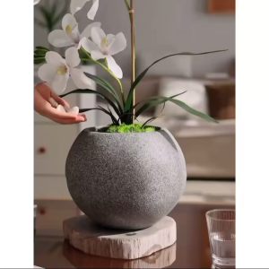 【SG Evergreen】Gardening Resin Plant Pot Large Artificial Flower Pot Indoor Outdoor Round Planter Pot with Drainage Hole