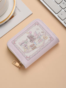 Portable Large Capacity Multi-Card Slot Rabbit Bear Anti-Magnetic Wallet for Girls Spring Picnic Series Dream Girl Card Holder