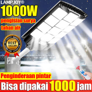 Pengiriman cepat lampu taman outdoor 1000W Pengisian cepat tenaga surya Lampu sensor tubuh manusia tahan air Proteksi petir Ada 3mode Tombol + kendali jarak jauh Cocok untuk taman halaman(LED Light Garden Garden Park Light Lamp Lampu LED Taman Halaman