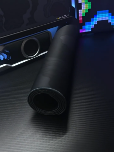 Large Black Gaming Mouse Pad Computer Desk Pad Anti Slip Rubber Base Mouse Pad With Black Lock Edge