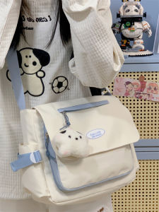 Womens Canvas Shoulder Bag Crossbody Bag School Commuting Tutoring Class Single Shoulder Bag Korean Style Casual Bag