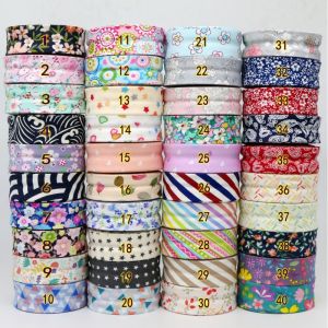 New arrived Printed Bias Binding Tape Edge cloth strip Craft DIY Apparel Sewing Ribbon Size 25mm x 5m