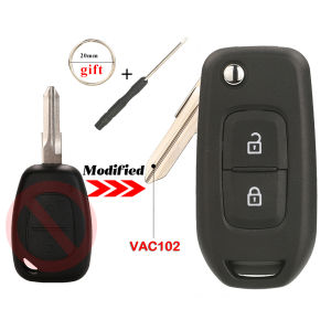 Jingyuqin Modified Flip Remote Car Key Shell 2BNT For Renault Kangoo Trafic Master Nissan Interstar Opel VAuxhall Movano Vivaro