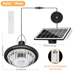Solar Garden Light IP65 Waterproof Crystal Design LED Solar Light Outdoor Adjustable Colors Solar Pendent Lamp for Barn Gazebo