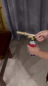 360 Degree Inverted Torch Fire Starter Torch Creme Brulee Torch Butane Lighter Gun Gas Torch Flame Gun Butane Burner Portable Torch