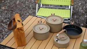 MOUNTAINHIKER  Camping Cookware Kit Camping Cooking Set aluminum Tableware Travel Picnic Set Outdoor Cook Pot Frying Pan Periuk Masak