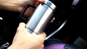 Car Electric Kettle Detachable Fast Heating 12/24V 300ml Stainless Steel Electric Car Heated Kett