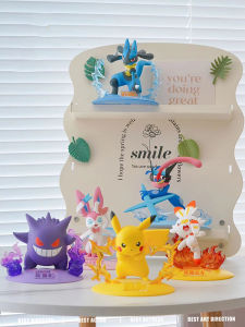 Pokemon Figurine Car Decorations Small Size Road Kilos Birthday Gift for Boys Playism Pokemon Series PVC Material in Stock