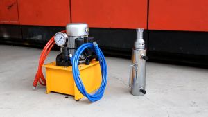 Bơm Điện Thủy Lực DB075D1 - Công Suất 750W - 1 Vòi Van Từ - Bình Dầu 7L - Bảo Hành 12 Tháng