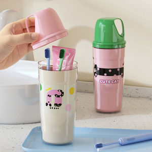 Bộ Đồ Vệ Sinh Miệng Du Lịch Ba Trong Một Tách Đựng Nước Súc Miệng Tách Đựng Kem Đánh Răng Hộp Đựng Đồ Dùng Cá Nhân Di Động