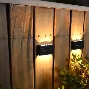 6LED Smart Outdoor Solar Wall Light Waterproof Solar Led Light for Courtyard Street Landscape