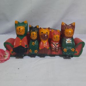 Hiasan Buffet Pajangan Meja Kucing Family Pajangan Ruangan Pajangan Mobil Warna Random