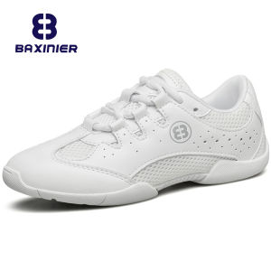 BAXINIER Girls Cheer Shoes White Cheerleading Dance Sneakers for Women Youth ShoolAthletic Training Tennis Shoes Walking Shoes