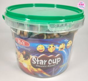 100pcs STAR CUP TUB BISCUIT CHOCOLATE/ loot bag fillers / paninda / giveaways / party favors.