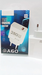 Batok Kepala Casan HP For OPP A60 280W Fast Charger  Batok Adapter  USB-A Support Fast Charging