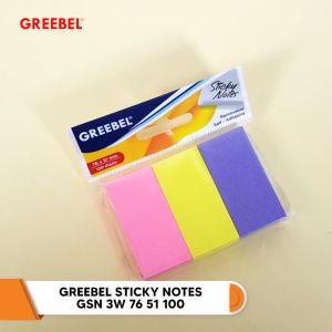 GREEBEL Sticky Notes Kertas Catatan 100 Lembar: Alat Tulis Kantor Praktis