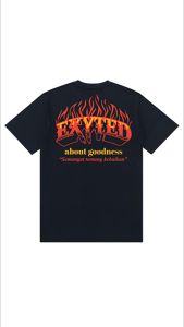 Kaos Dakwah Motif Api Hitam Pekat Lengan Pendek Excited About Goodness