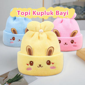 BEVAVAR Topi Kupluk Bayi Bentuk Kelinci lucu topi Rajut bayi newborn