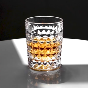 Set 6 Ly thủy tinh uống nước 280ml cốc thủy tinh pha lê uống bia cốc uống whisky Ly uống rượu mạnh Ly rock