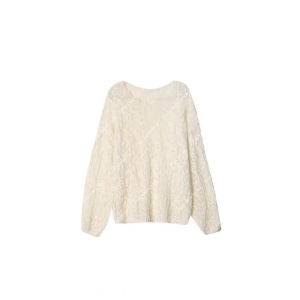 Loose Womens round Neck Knitwear Fashionable Korean Style Lazy Style Top Slimming Effect Early Autumn New Arrival