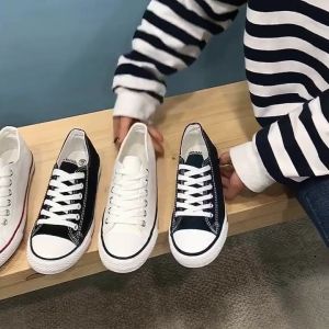 sheng miao thailand-ส่งเร็วรองเท้าผ้าใบสีขาวแฟชั่นรองเท้าผู้หญิงฤดูร้อนทั้งหมดตรงกับนักเรียนรองเท้าลำลองคนรักรองเท้าระบายอากาศและทนต