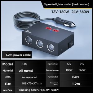 HELLOLEIBOO | 360W 3-Port Quick Charge Car Charger