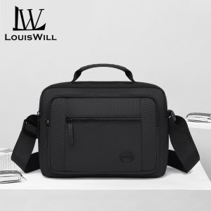 LouisWill กระเป๋าใส่กระเป๋าถือสะพายกระเป๋าสะพายไหล่ของผู้ชายแฟชั่นกระเป๋าใส่ฟิล์มกันน้ำจุได้เยอะกระเป๋าคนส่งเอกสารลำลองพักผ่อนสปอร์ตสตรีทกระเป๋าเดินทางกระเป๋ากระเป๋าสะพายหน้ากลางแจ้ง