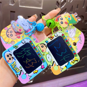 Cute Crayon Shinchan Cartoon Graffiti Whiteboard Keychain Couple Bag Pendant Creative Gift Soft Healing Series Plastic Hardware