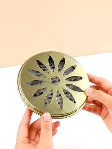 Khay đựng nhang muỗi thép không rỉ có nắp đậy an toàn hộp đốt trầm hương