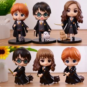 Harry Potter Hermione Granger Và Ron Weasley PVC Model Đồ Chơi Q Phiên Bản Quà Tặng Sinh Nhật Trang Trí Bánh Kho Báu Mù