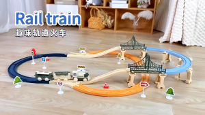 DIY assembled electric train track toy high-speed rail model small train boy gift children fun