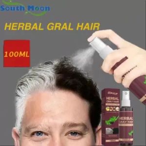Black Hair Spray Permanent Effective Herbal Natural Polygonum Multiflorum Hair Blackening Shampoo Turn Your White/Gray Hair Into Black Gentle Nourshing Hair Roots Coverage Grey Hair Treatment Care Shampoo 100ml