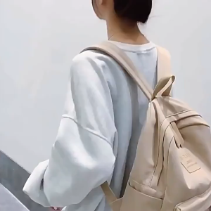 Tas Ransel Wanita 2025 Casual Backpacks Nilon Fashion Tas Wanita Warna Solid Tas Bahu