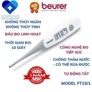 Nhiệt kế điện tử đầu mềm Beurer FT15/1 chống nước  chính xác cao