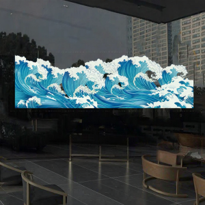 Sea Wave Decor Static Decal Glass Sticker
