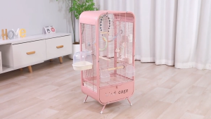 Pawblic🐦กรงนก กรงนกขนาดใหญ่ กรงนกวิลล่าระดับสูง กรงนกแก้ว ทำจากเหล็กหนา แข็งแรง มีถาดเลื่อน ทำความสะอาดง่าย ทนทาน