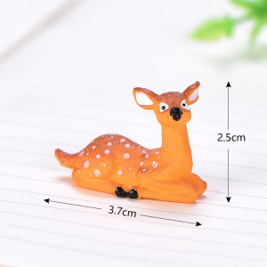 Micro Landscape PVC Ornaments Gardening Potted Plant Artificial Sika Deer Animal Cute Deer Table Decorations