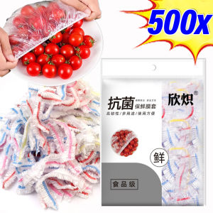 YESPERY 50/100/500pcs Disposable Food Cover Food Grade Fresh-keeping Plastic Bags Vegetable Fruit Bowl Cover Kitchen Storage Accessories