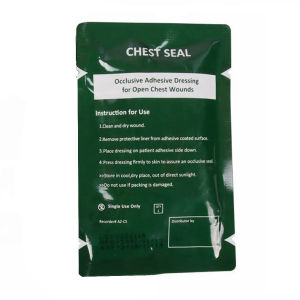 Vented Chest Seal Trauma Kits Emergency Medical Occlusive Chest Seal Dressing First Aid Chest Trauma Care Rescue Bandage