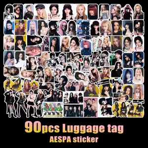 90pcs Aespa《WHIPLASH》Sticker Set Collection Kpop Stickers with FREE GIFT No Repeat Karina Winter NingNing Giselle