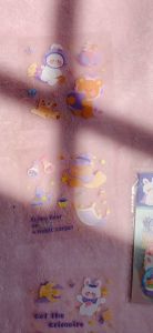 Set 25 Tấm Sticker Gấu Thỏ Dễ Thương Dán Trang Trí Sổ Tay DIY