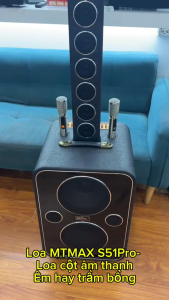MTMax S51 Pro Loa Kéo Karaoke Bass Đôi 25cm 850W Cực Mạnh 20 Đường Tiếng Kết Nối Bluetooth Mic Không Dây Có Cổng Ghita Bảo Hành 12 tháng
