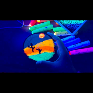 Tempera Paint Sticks 12 Colors Classic Neon Glow in the Dark Luminous Fluorescent Washable Non-Toxic Soft Touch Fast Dry