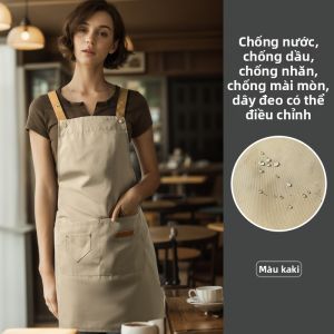 Mình Che Bếp Chống Thấm Dầu Nước Canvas Cho Phụ Nữ
