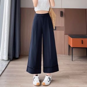 La Chapelle | Icy Silk Culottes High-Waist Summer Pants