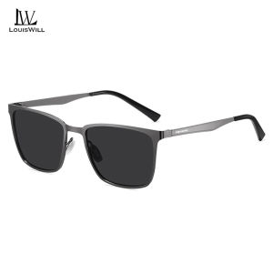 LouisWill Sunglasses Man Sunglasses UV400 Polarized Sunglasses Men Square Shape Sunglasses Eyewear Ultra Light Anti Glare Glasses Outdoor Sports Driving Sunglasses for Men Original UV Glasses Men Sunglasses for Women