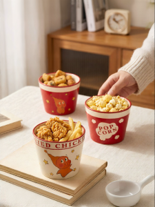 Yomerto | Kids Snack Large Capacity Ceramic Bowl