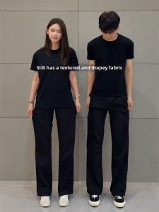 Slimming Stylish Cool Feel Black Summer Trousers