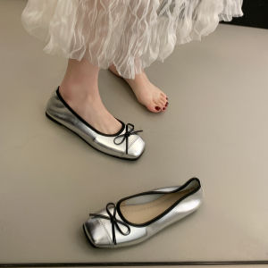 XUJIA | French Square Toe Mary Jane Flat Shoe Soft Bottom New 2025