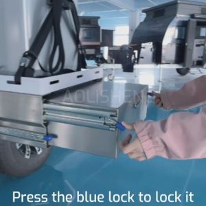 AOLISHENG รางสไลด์ สามส่วนอุตสาหกรรมรางเลื่อนสำหรับงานหนักรางลิ้นชักรางกันกระแทกบัฟเฟอร์ล็อคตัวเอง 53 กว้างรางรับน้ำหนักรางสไลด์ 1 คู่ (แพ็ค 2）